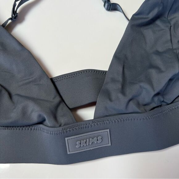 3 PIECE Lot of SKIMS Gunmetal Swim Seperates Bikini Tops bottom Sarong Skirt - Picture 4 of 8